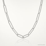 Sterling Silver Polished 6.5mm Paperclip Chain - Lifestyle View