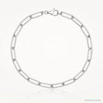 Sterling Silver Polished 6.5mm Paperclip Chain - Lifestyle View
