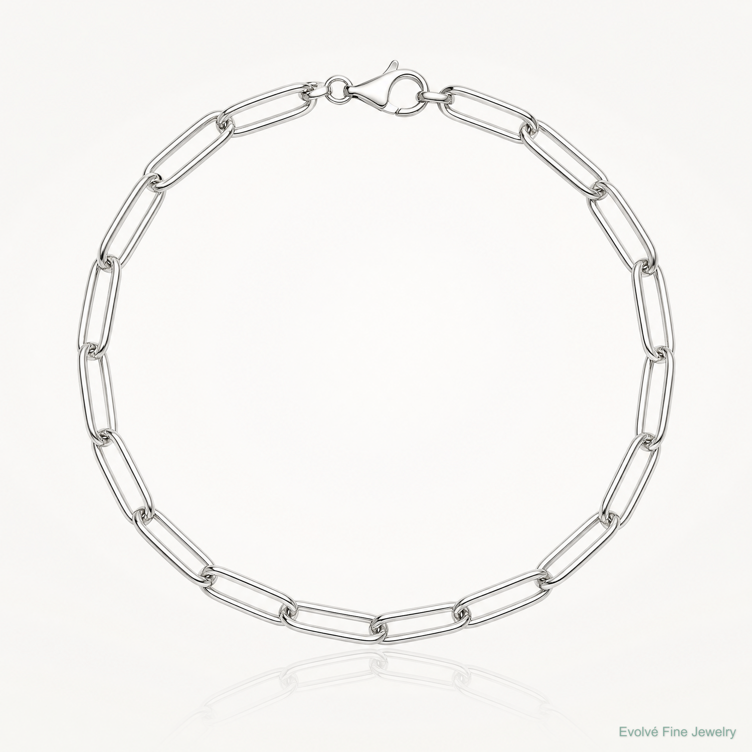 Sterling Silver Polished 6.5mm Paperclip Chain - Lifestyle View