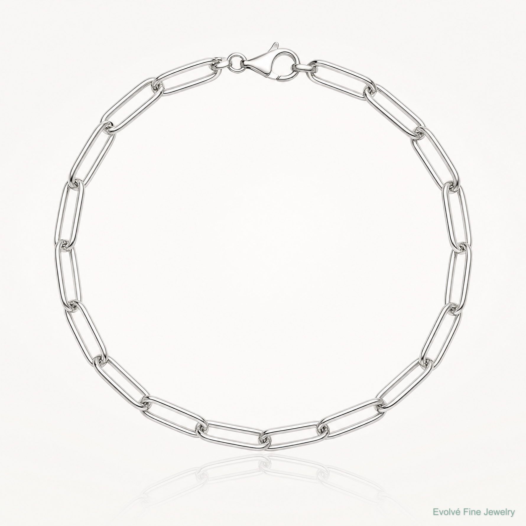 Sterling Silver Polished 6.5mm Paperclip Chain - Lifestyle View