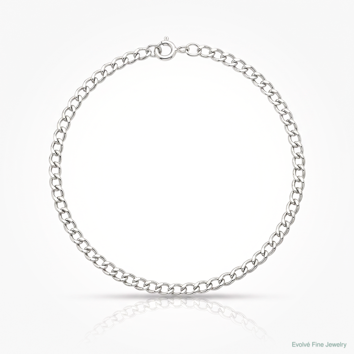 Sterling Silver 3mm Half Round Wire Open Curb Chain - Lifestyle View