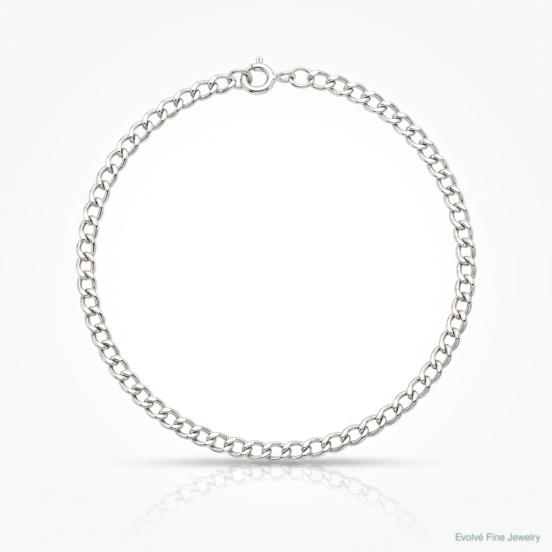 Sterling Silver 3mm Half Round Wire Open Curb Chain - Lifestyle View
