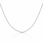 Sterling Silver 1.65mm Diamond-cut Long Link Cable Chain - Lifestyle View