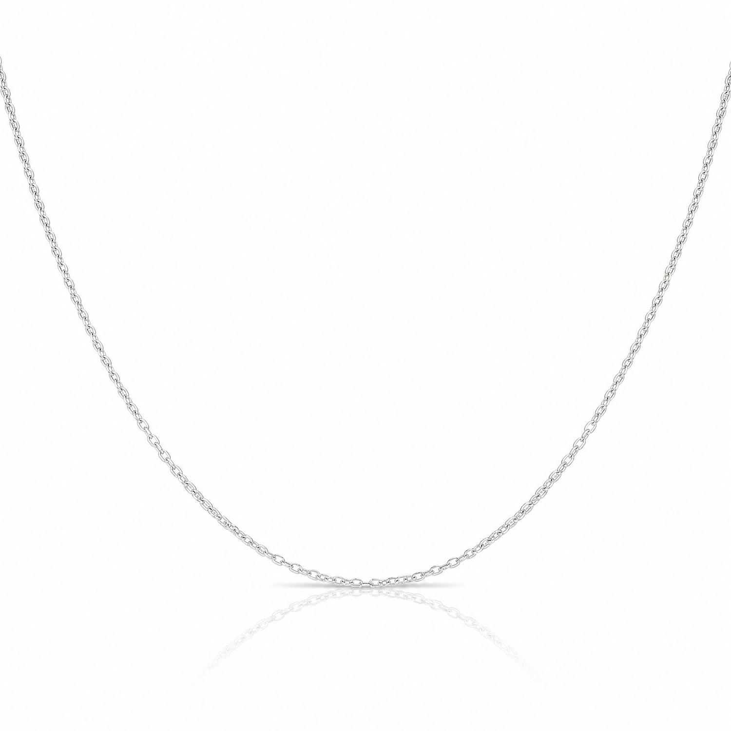 Sterling Silver .95mm Forzantine Cable Chain - Lifestyle View