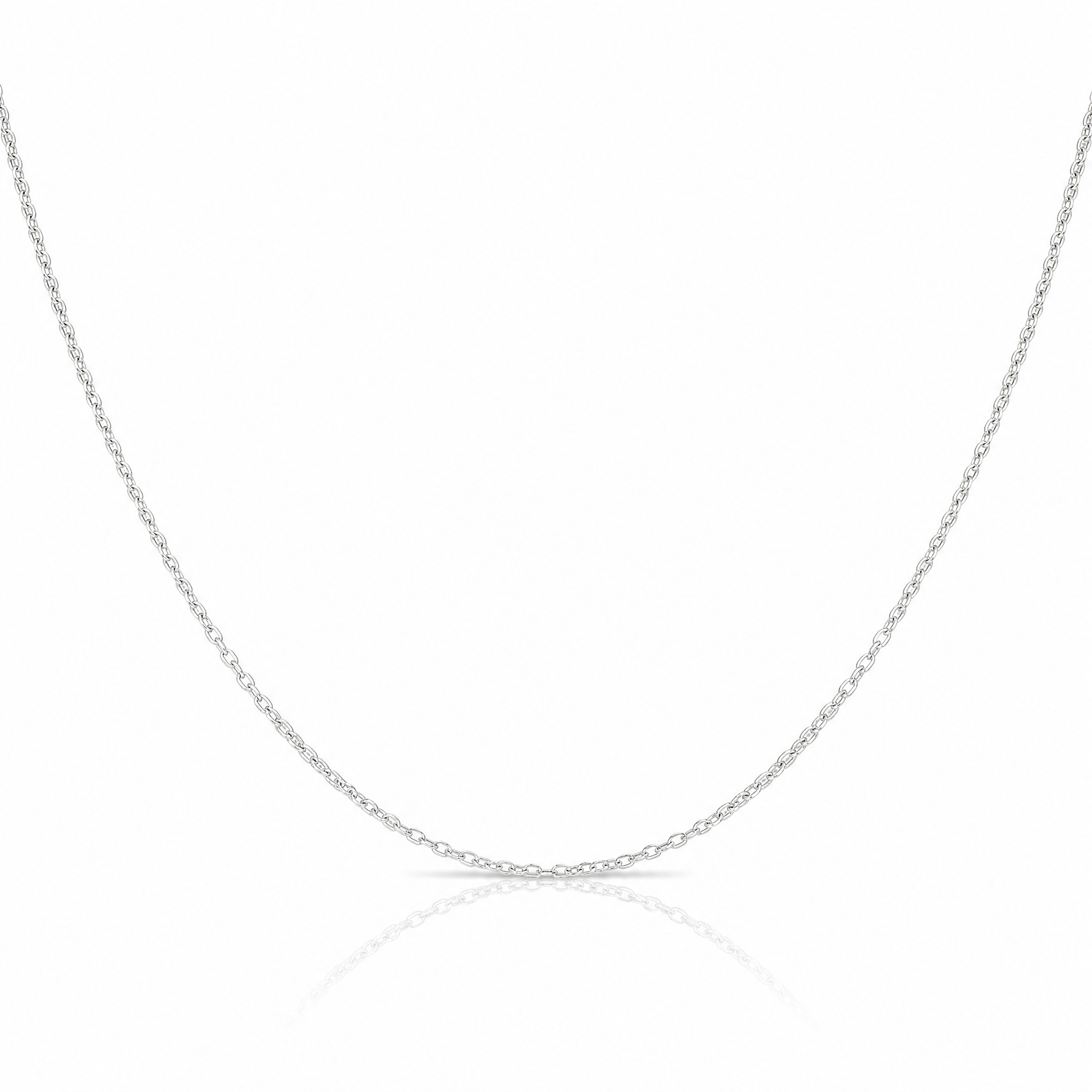 Sterling Silver .95mm Forzantine Cable Chain - Lifestyle View