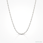 Sterling Silver 1.65mm Twisted Herringbone Chain - Lifestyle View