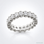Sterling Silver Rhodium-plated CZ Eternity Band - Lifestyle View