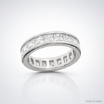 Sterling Silver Rhodium-plated CZ Eternity Band - Lifestyle View