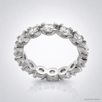 Sterling Silver Rhodium-plated CZ Eternity Ring - Lifestyle View