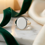 Sterling Silver 19x16mm Closed Back Signet Ring - Lifestyle View