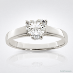 Sterling Silver Solitaire Heart CZ Ring - Lifestyle View