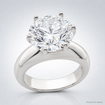 Sterling Silver Solitaire Round CZ Ring - Lifestyle View