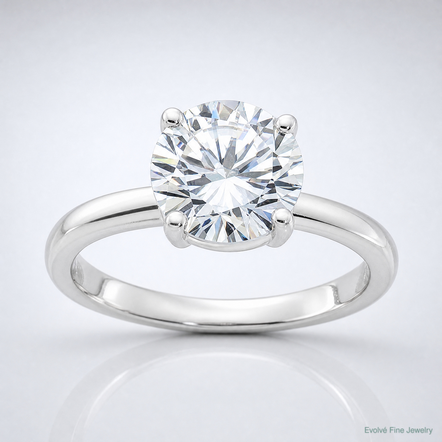 Sterling Silver Polished CZ Ring - Lifestyle View