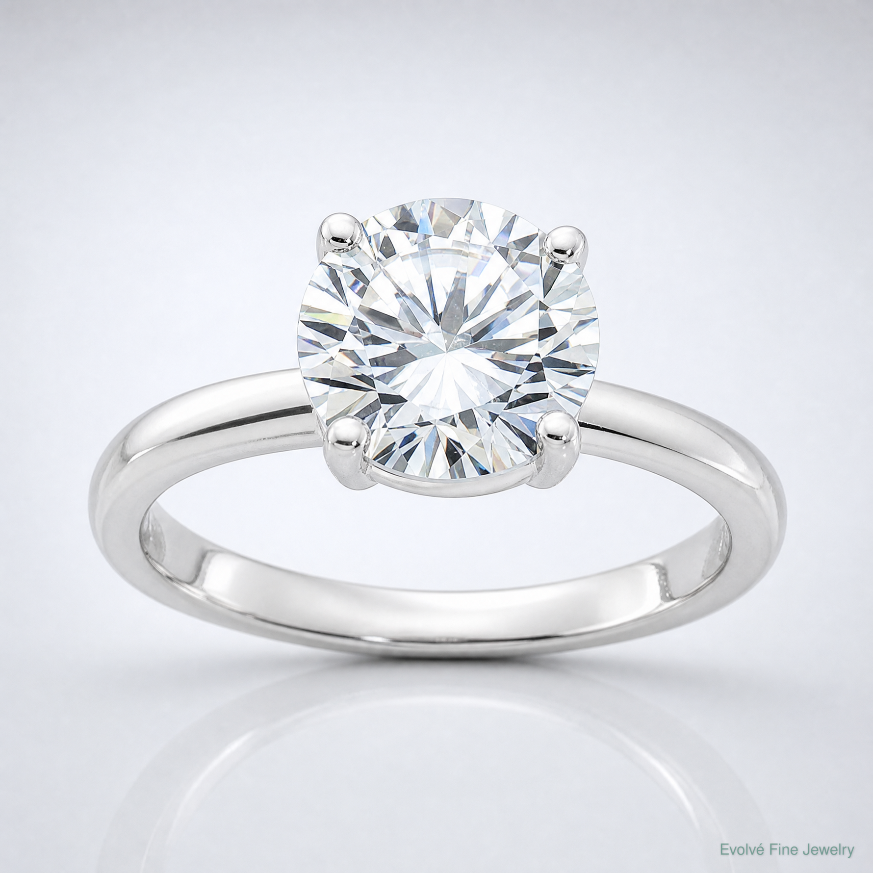 Sterling Silver Polished CZ Ring - Lifestyle View
