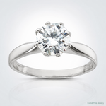 Sterling Silver Polished CZ Ring - Lifestyle View