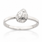 Sterling Silver Rhodium-plated Polished Ladybug Children's Ring - Lifestyle View