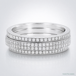 Sterling Silver Polished Rhodium-plated CZ Pavé Eternity Motion Ring - Lifestyle View