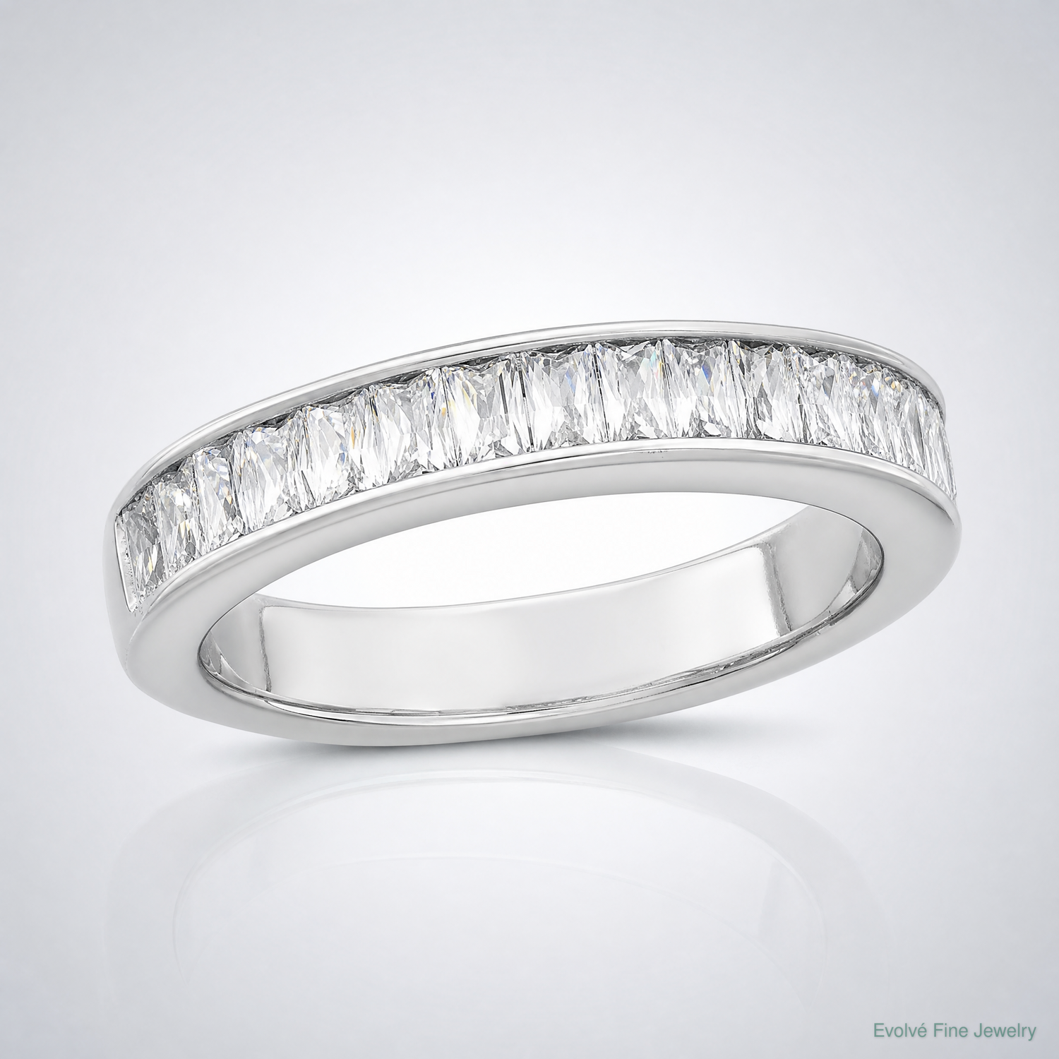 Sterling Silver Rhodium Plated CZ Ring - Lifestyle View