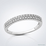 Sterling Silver Rhodium-Plated CZ Ring - Lifestyle View