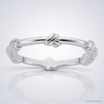 Sterling Silver Rhodium-plated Knot Ring - Lifestyle View
