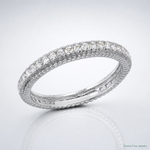 Sterling Silver Rhodium-plated CZ 3mm Eternity Band - Lifestyle View