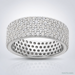 Sterling Silver Rhodium-plated 6mm CZ Eternity Band - Lifestyle View