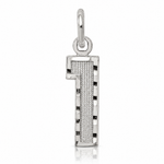 Sterling Silver Rhodium-plated Diamond-cut 