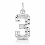 Sterling Silver Rhodium-plated Diamond-cut 