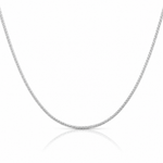 Sterling Silver Rhodium-plated 1.25mm Round Spiga Chain - Lifestyle View