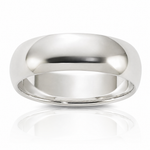Sterling Silver 6mm Half-Round Size 4 Band - Lifestyle View