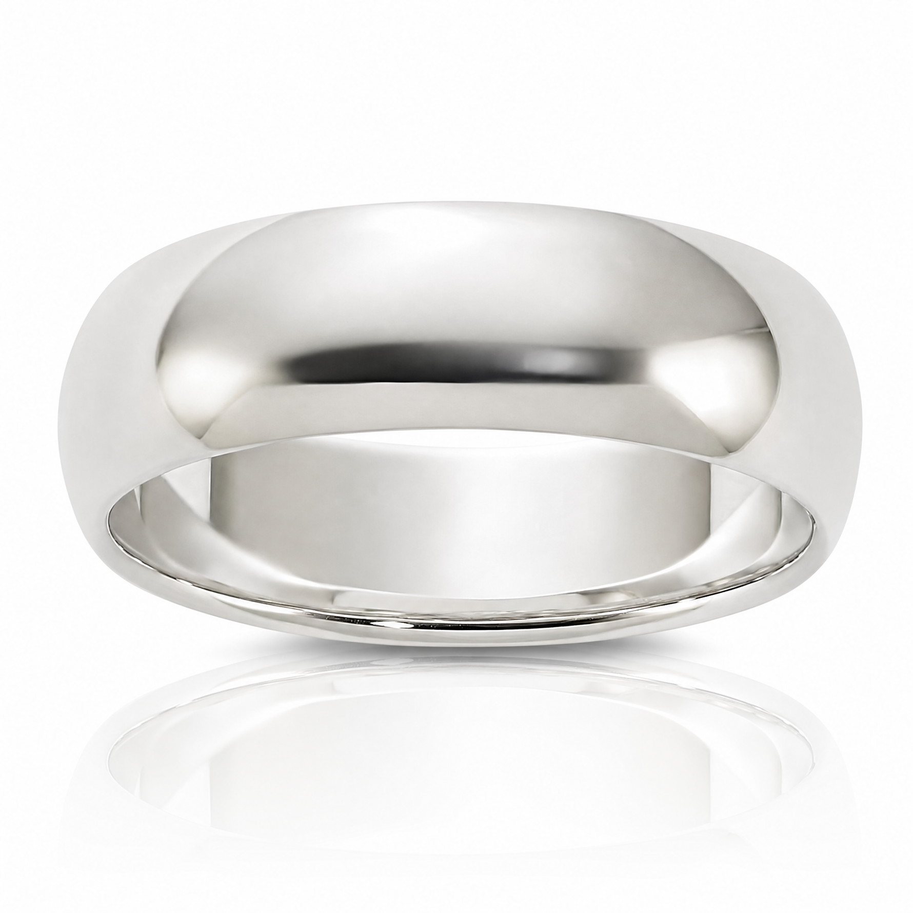 Sterling Silver 6mm Half-Round Size 4 Band - Lifestyle View