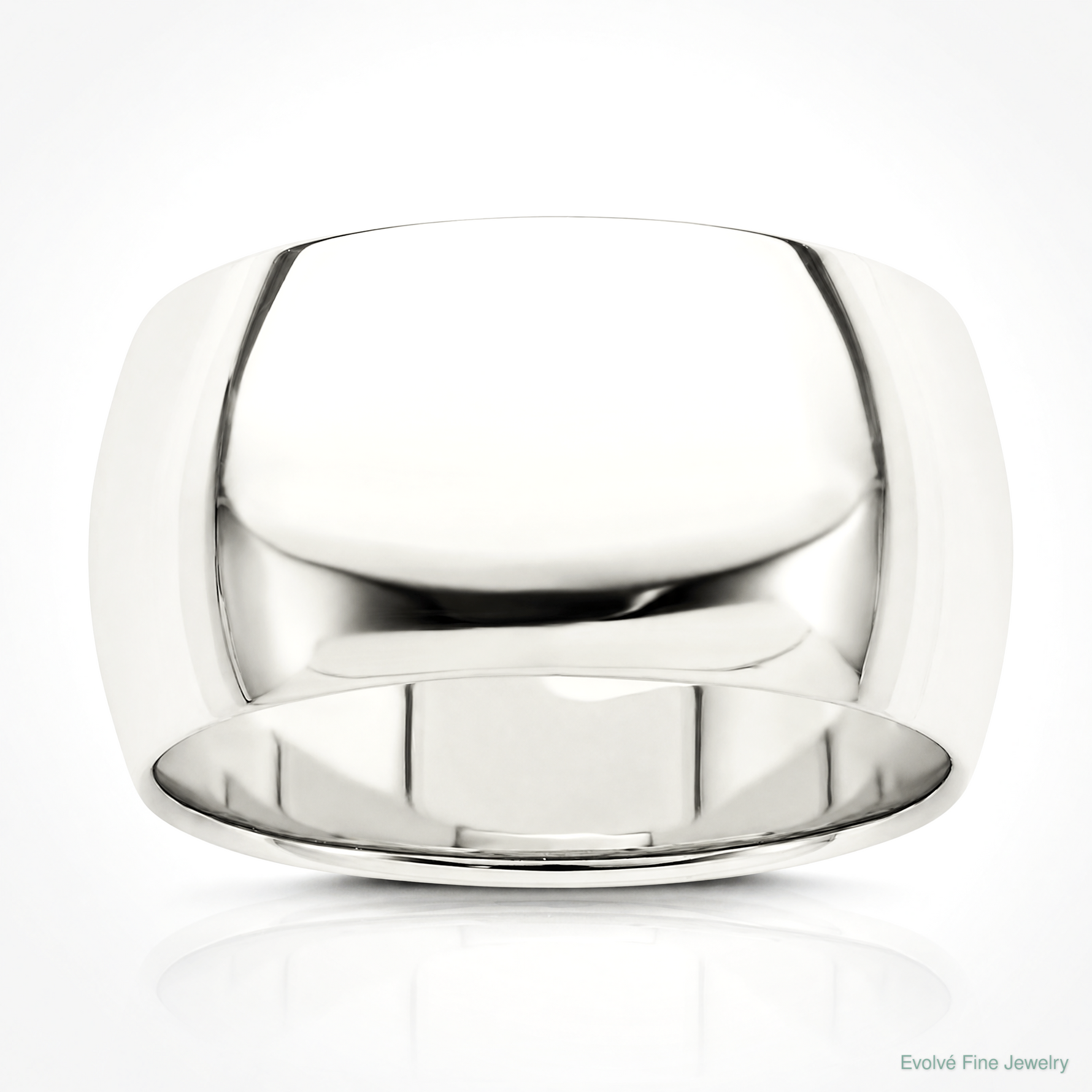 Sterling Silver 10mm Half Round Size 4 Band - Lifestyle View