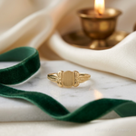 14k Childs Signet Ring - Lifestyle View