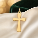 14k Cross Charm - Lifestyle View