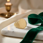 14k 13.0x17.0mm Closed Back Mens Signet Ring - Lifestyle View