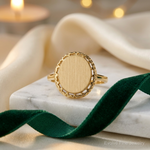 14k 11.0x12.5mm Open Back Signet Ring - Lifestyle View