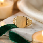 14k 8.5x10.5mm Closed Back Signet Ring - Lifestyle View