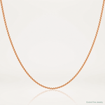 14k Rose Gold .9mm Box Chain - Lifestyle View
