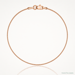 14k Rose Gold .9mm Box Chain - Lifestyle View