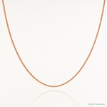 14k Rose Gold 1.0mm Box Chain - Lifestyle View
