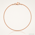 14k Rose Gold 1.0mm Box Chain - Lifestyle View