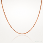 14k Rose Gold 1.10mm Box Chain - Lifestyle View