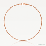 14k Rose Gold 1.10mm Box Chain - Lifestyle View