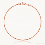 14k Rose Gold 1.3mm Box Chain - Lifestyle View