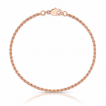 14k Rose Gold 1.05mm Solid Polished Spiga Chain - Lifestyle View