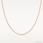 14k Rose Gold .95mm Box Chain - Lifestyle View