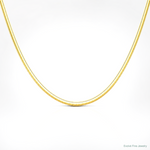Sterling Silver Gold-pltd 3mm Reversible w/2in ext Cubetto Chain - Lifestyle View