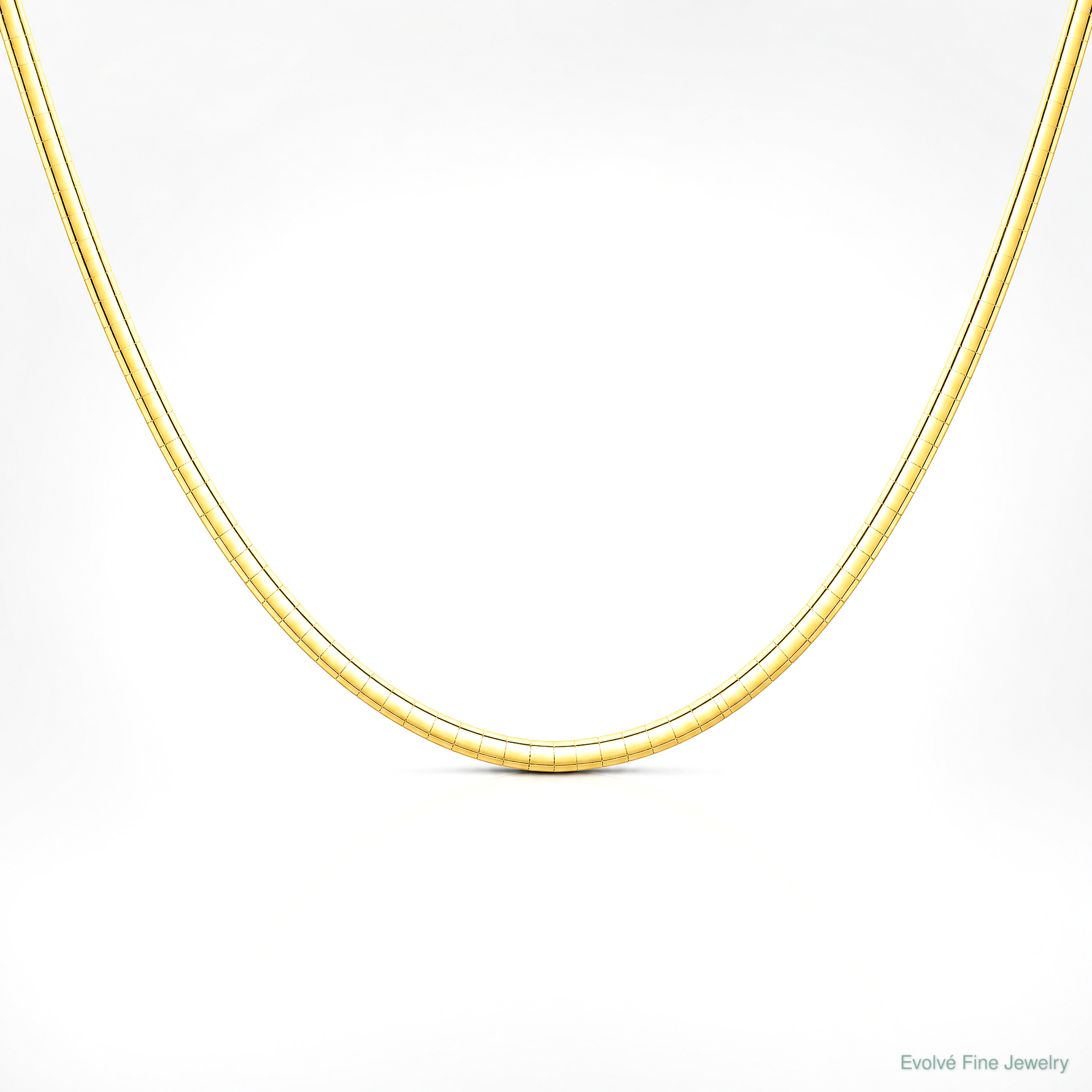 Sterling Silver Gold-pltd 3mm Reversible w/2in ext Cubetto Chain - Lifestyle View