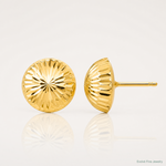 14k Madi K Polished & Diamond-Cut 10mm Button Post Earrings - Lifestyle View