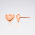 14k Madi K Rose Gold Heart Post Earrings - Lifestyle View